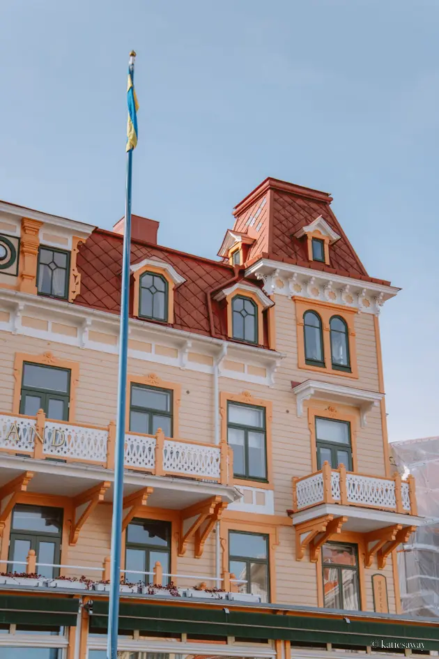 yellow houses on marstrand sweden